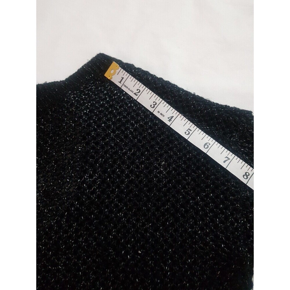 Jennifer Lopez Womens Sweater Size Medium Open Knit Beach Cover Up Edgy punk - Picture 14 of 15